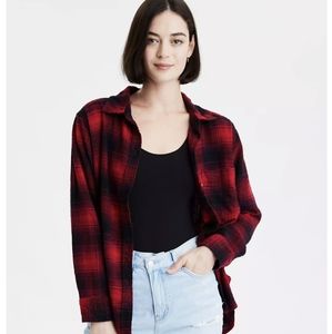 AE Ahh-mazingly Soft Boyfriend Plaid Shirt